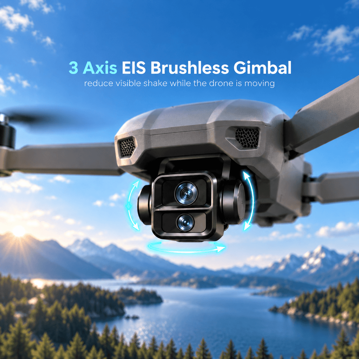 WindVision Optic Pro Dual-Camera Drone with 48MP CMOS & 10X Zoom