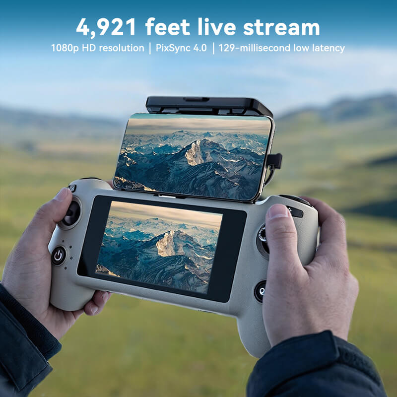 drone controller with built in screen
