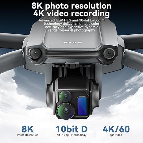 8K dual camera drone with AI tracking