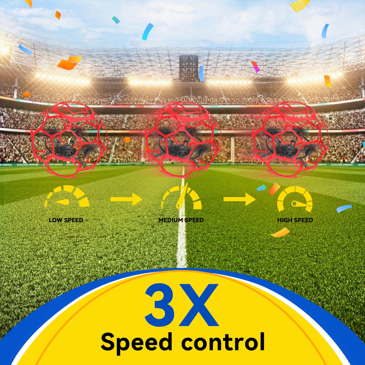  speed adjust motor drone soccer FPV