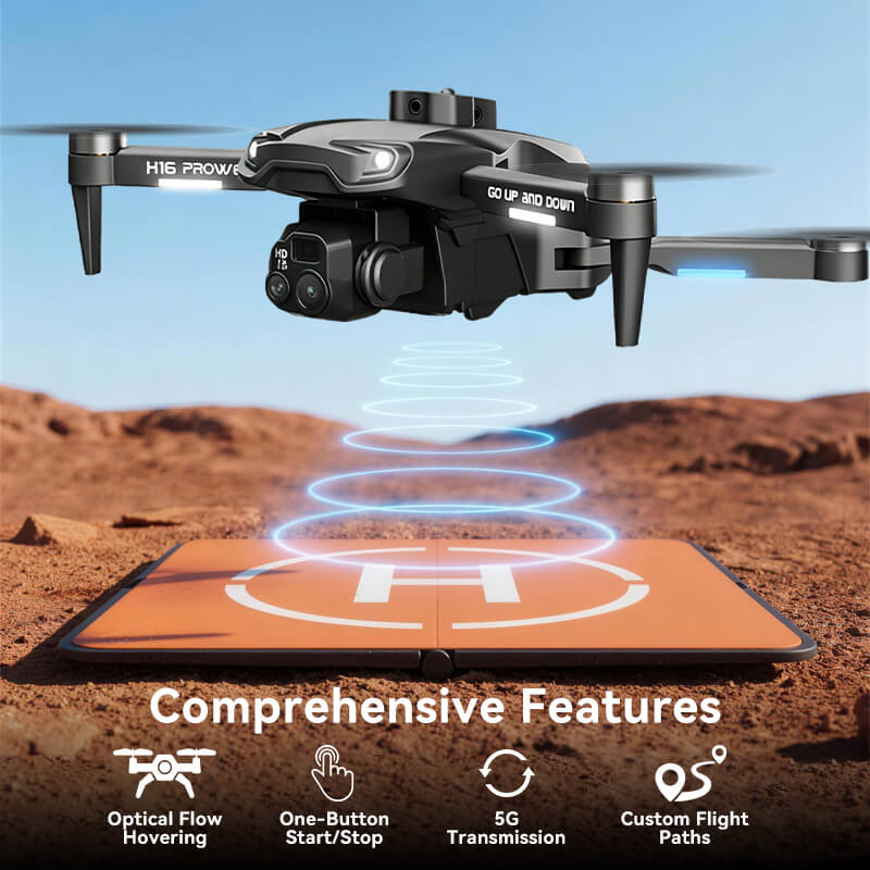 drone hovering in air
