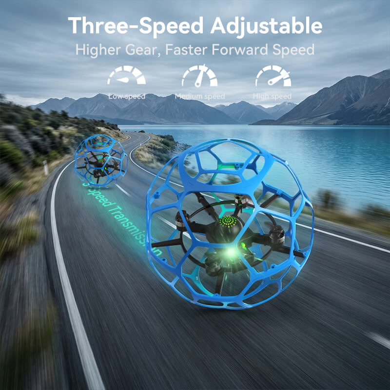 Three-speed adjustable drone