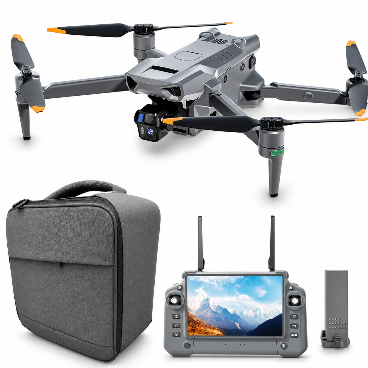 4K Long Range Drone with 3-Axis Gimbal, 7-Inch Screen Controller & GPS Return – WindForce X