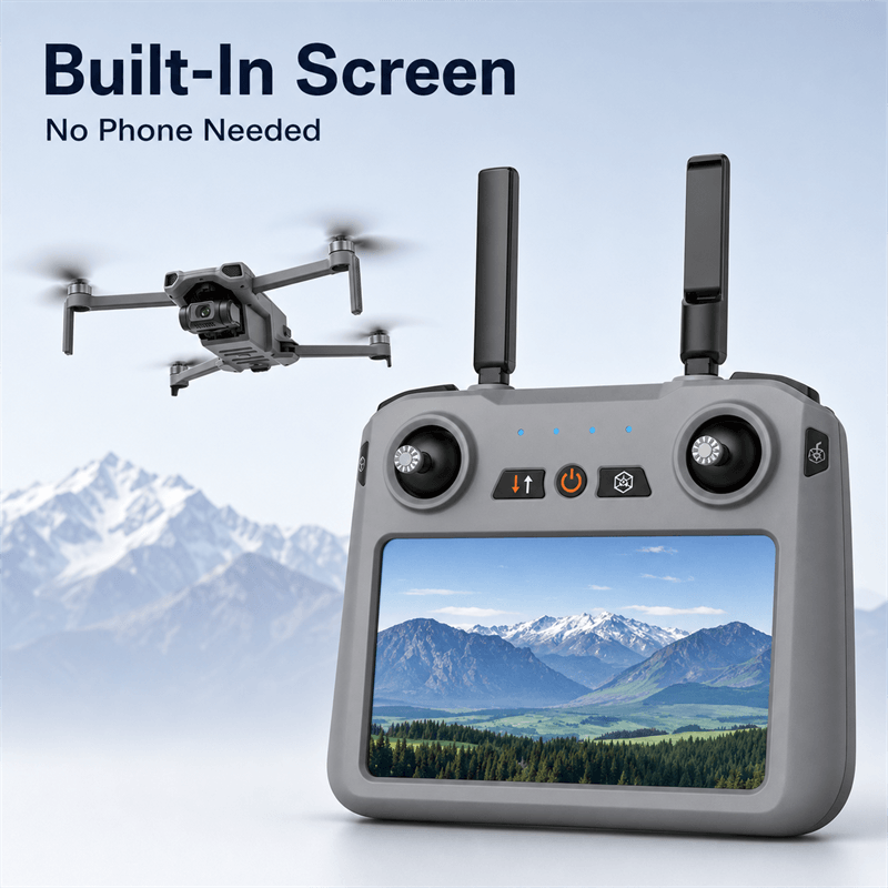 mini drone with built in screen controller
